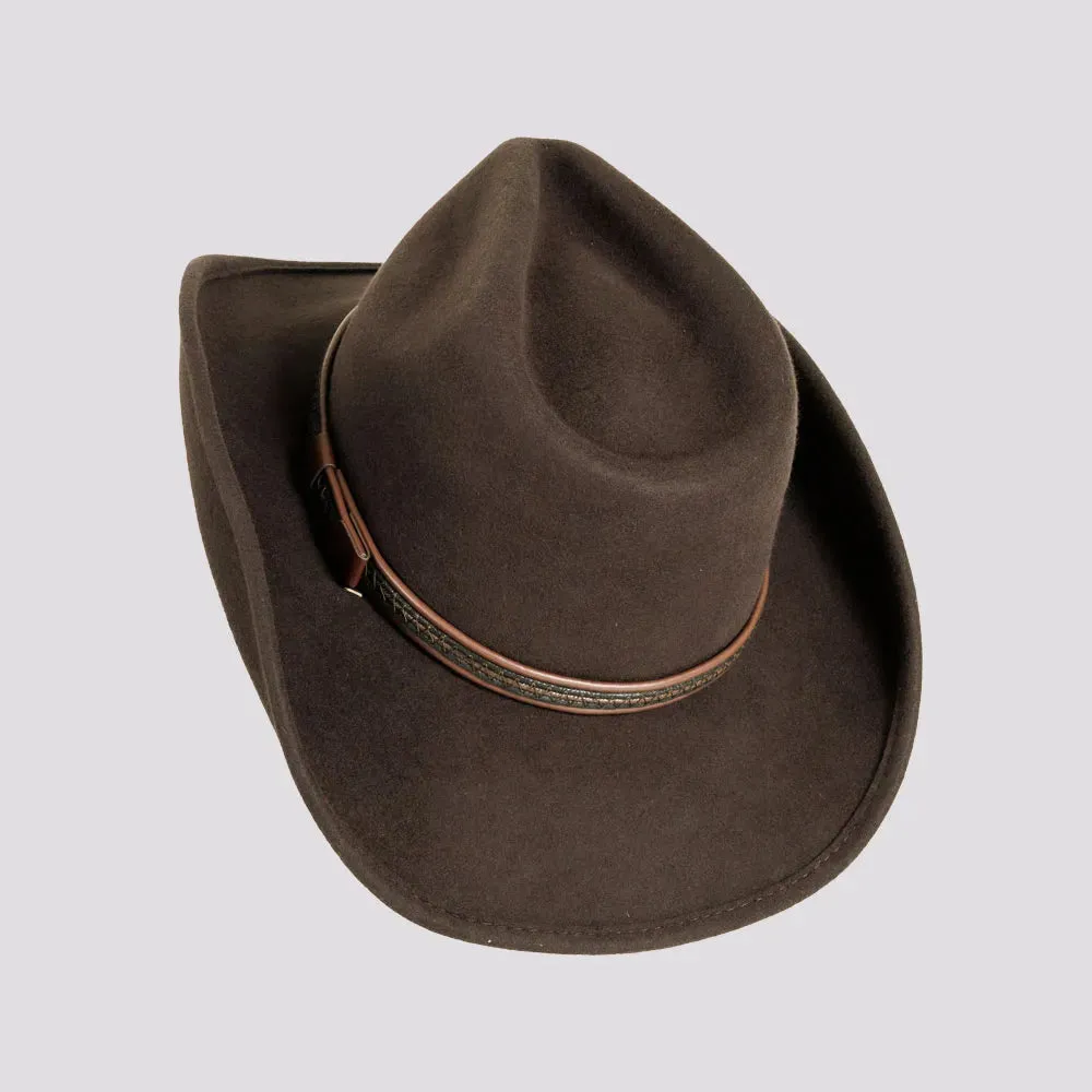 Showdown | Mens Crushable Wool Felt Western Outback Cowboy Hat