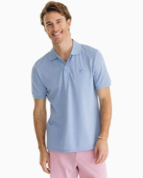 Southern Tide Men's Jack Heather Performance Polo/Heather Hurricane Blue