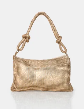 The Lillia Gold Diamante Bag