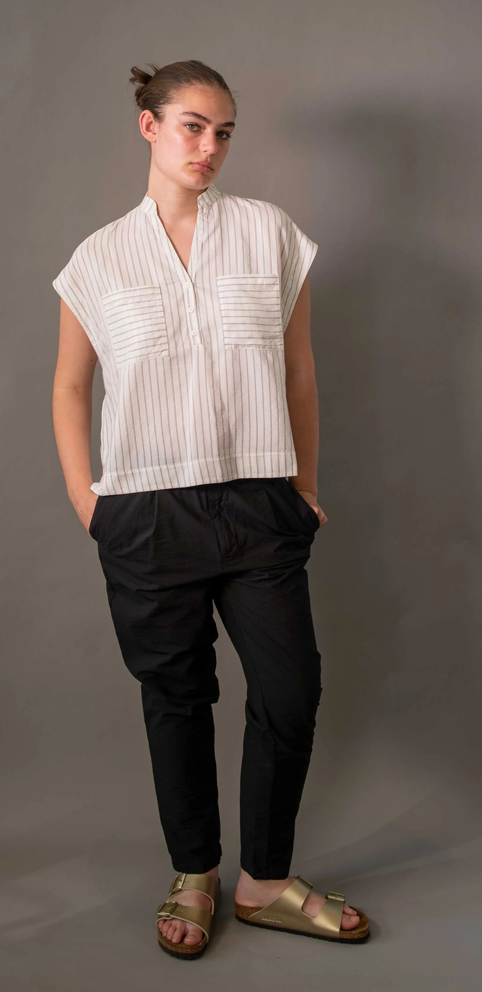 Transit Par Such Sleeveless Stripe Top