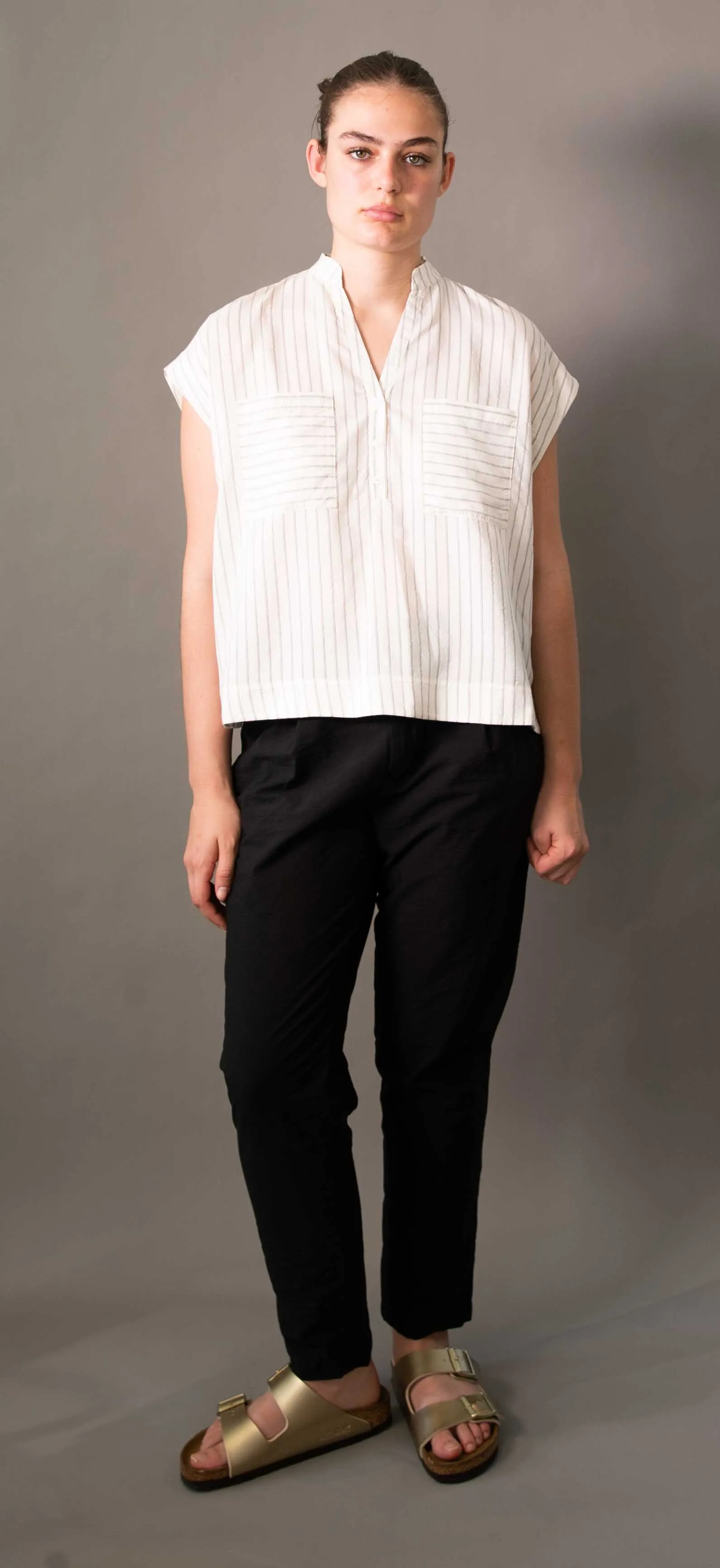 Transit Par Such Sleeveless Stripe Top