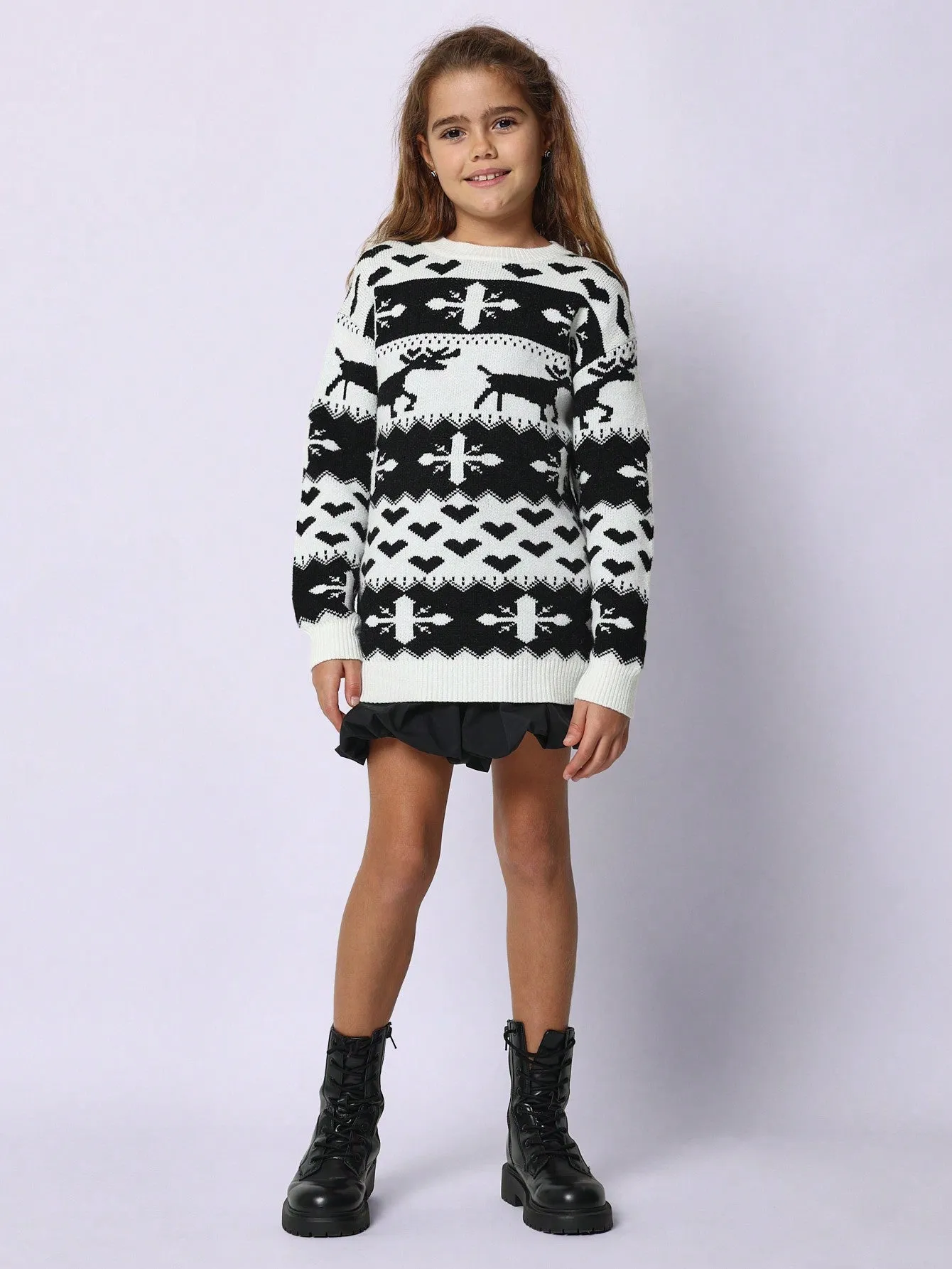 Tween Girls Comfy Christmas Printed Sweaters