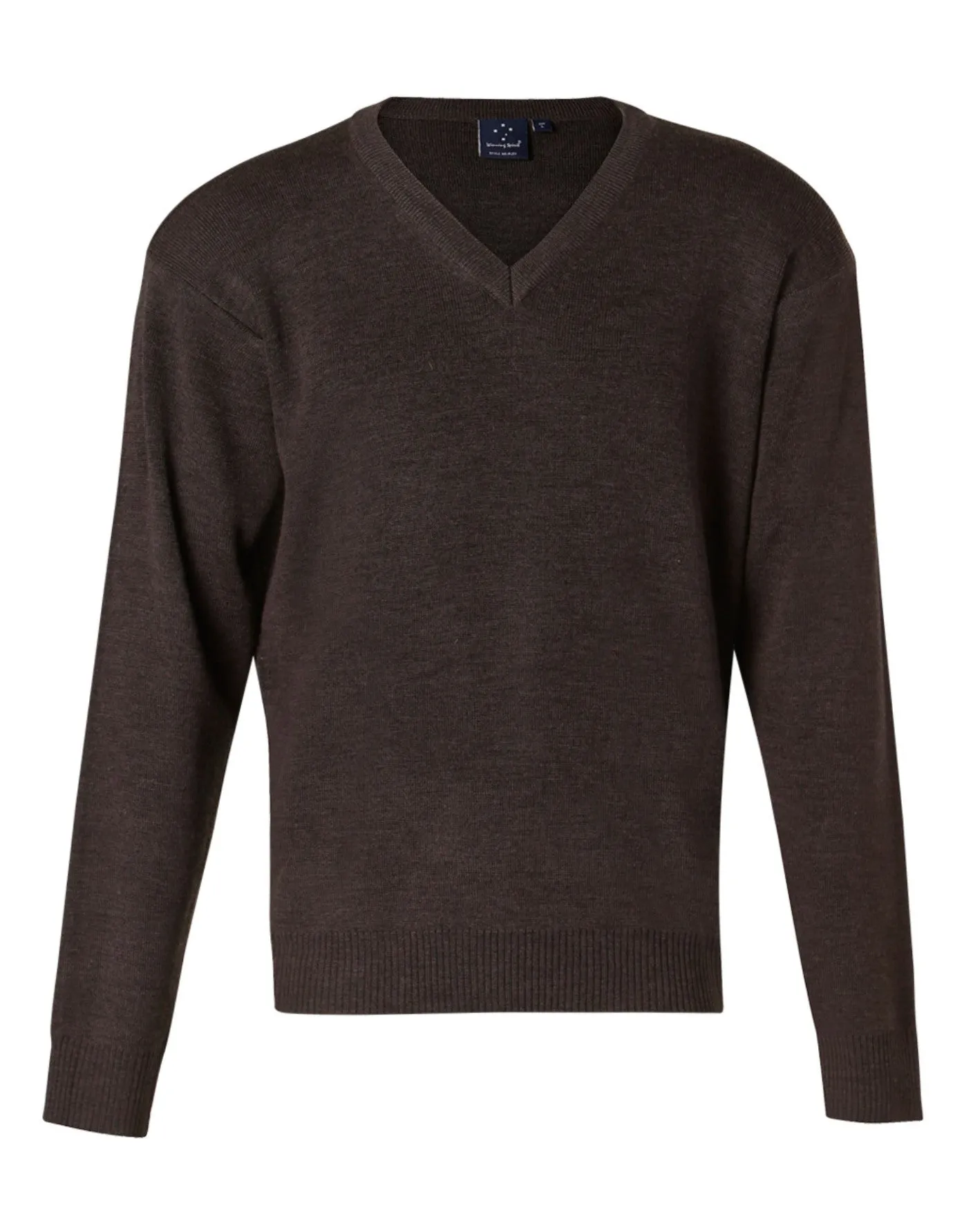 V Neck Wool/Acrylic Knit Jumper