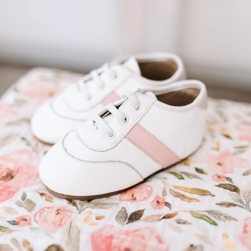 White and Pink Love Bug Sneaker