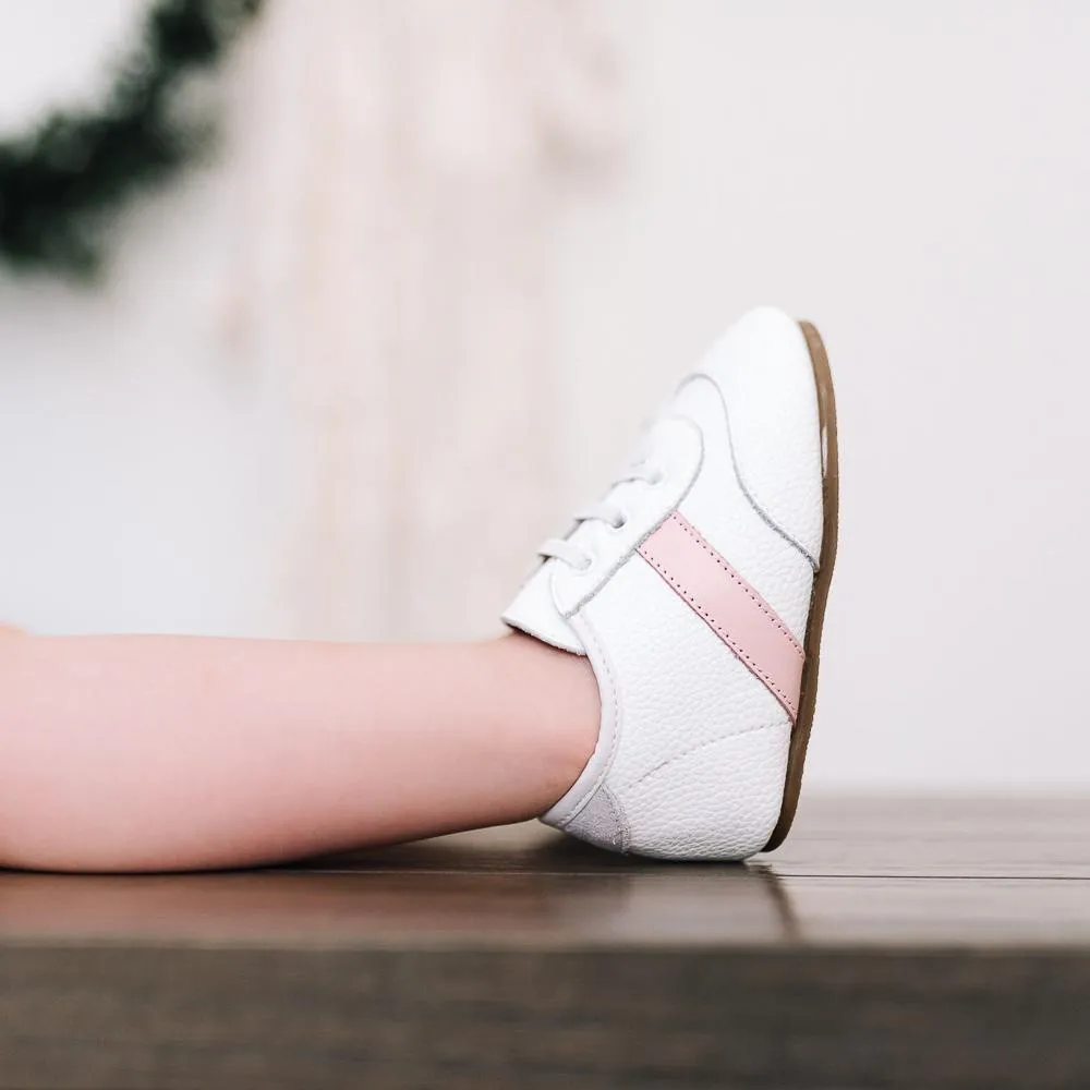 White and Pink Love Bug Sneaker