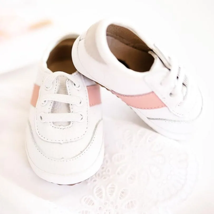 White and Pink Love Bug Sneaker